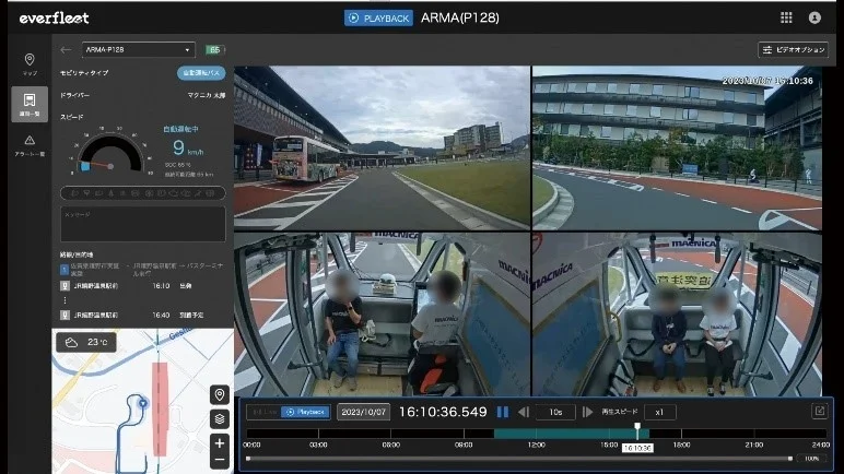 everfleet運行監視システム画面