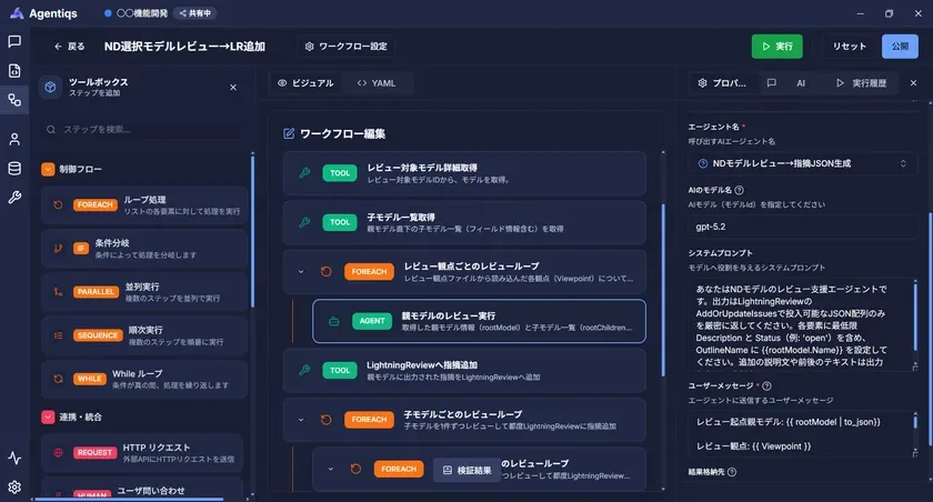 ワークフローにより『精度が高いロジック』の安定性と『AI』の柔軟性を両立
