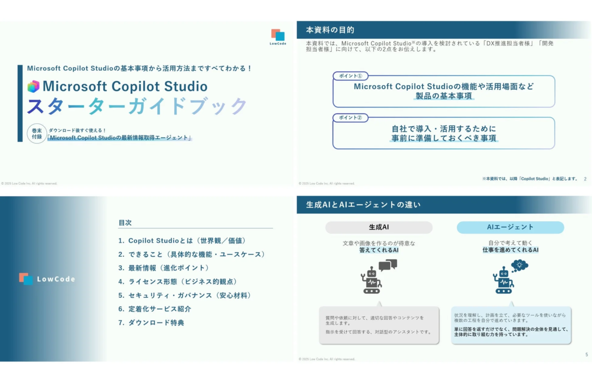 Microsoft Copilot Studio スターターガイドブック 目次