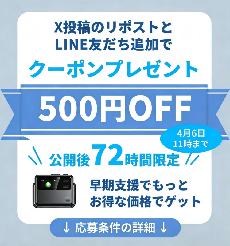 72時間限定クーポンキャンペーン