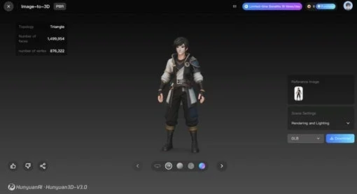 画像から3Dモデルを生成する例