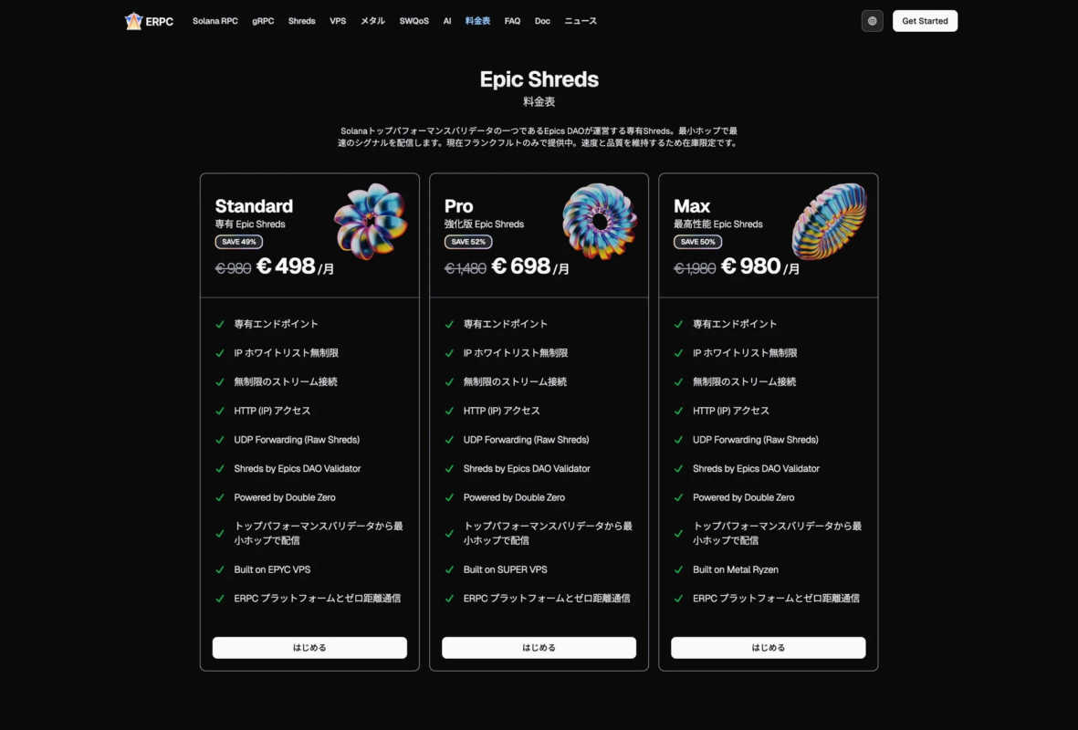 Epic Shredsの料金プラン