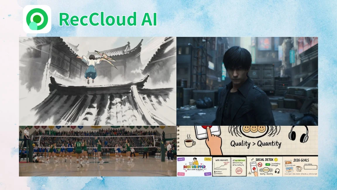 RecCloud AIのコラージュ画像