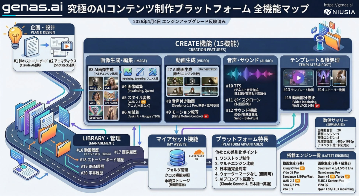 genas.ai 全機能マップ