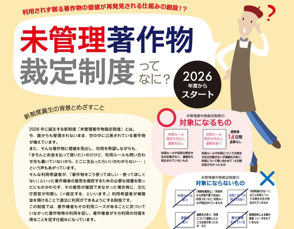 未管理著作物裁定制度の解説