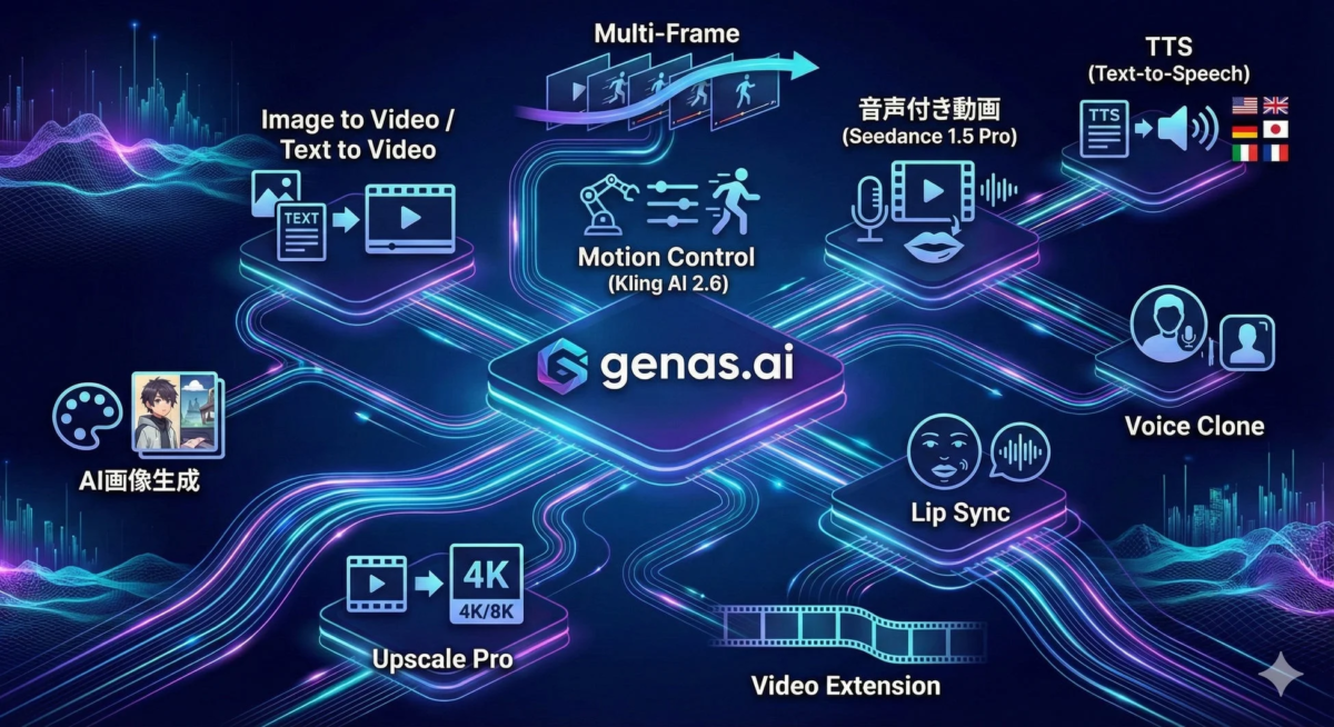 genas.aiの多様なAI機能