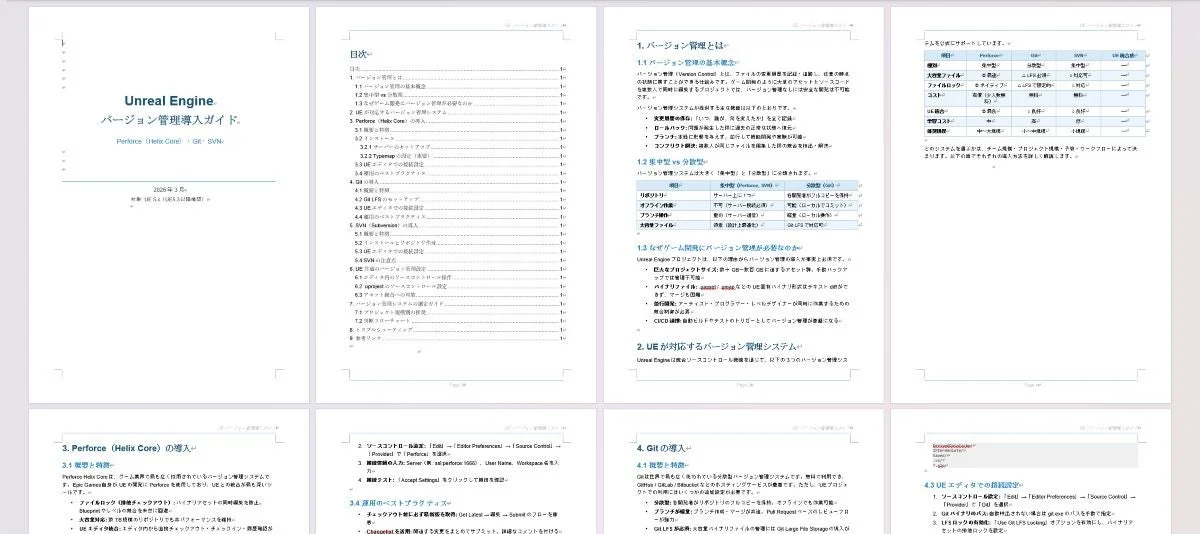 バージョン管理導入ガイドのドキュメント
