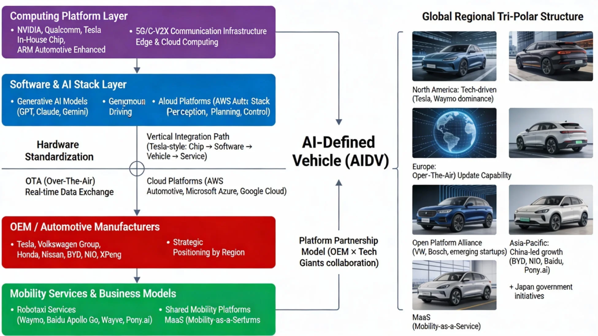 AI定義型車両（AIDV）のエコシステム図