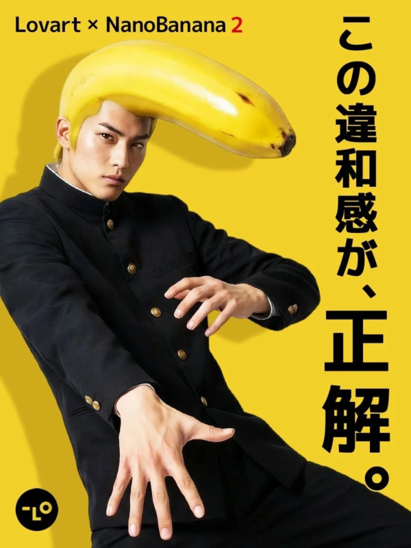 バナナヘアの男性の画像