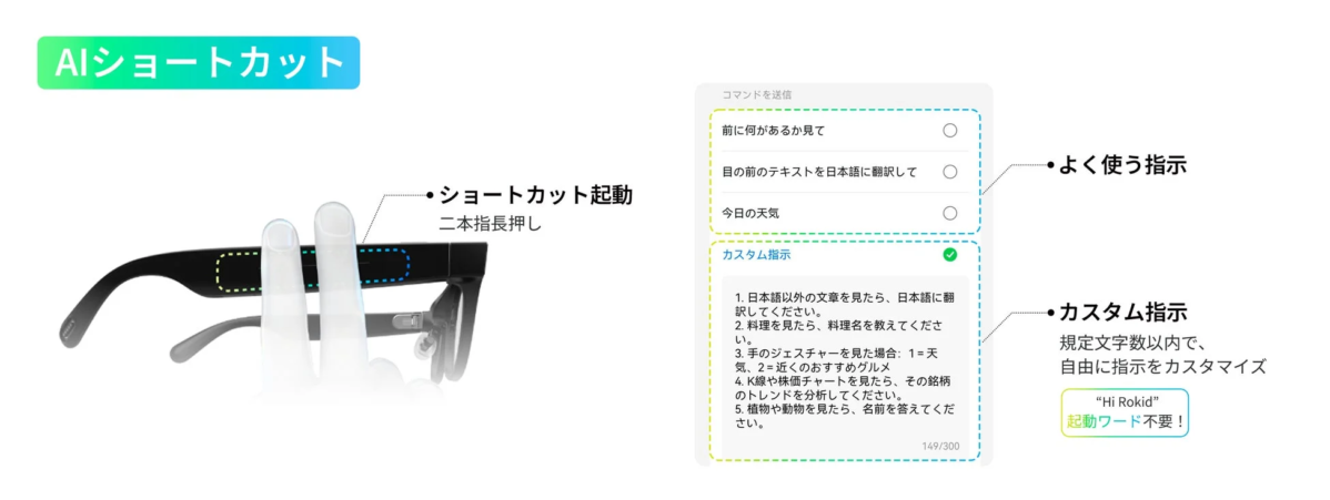 AIショートカット機能