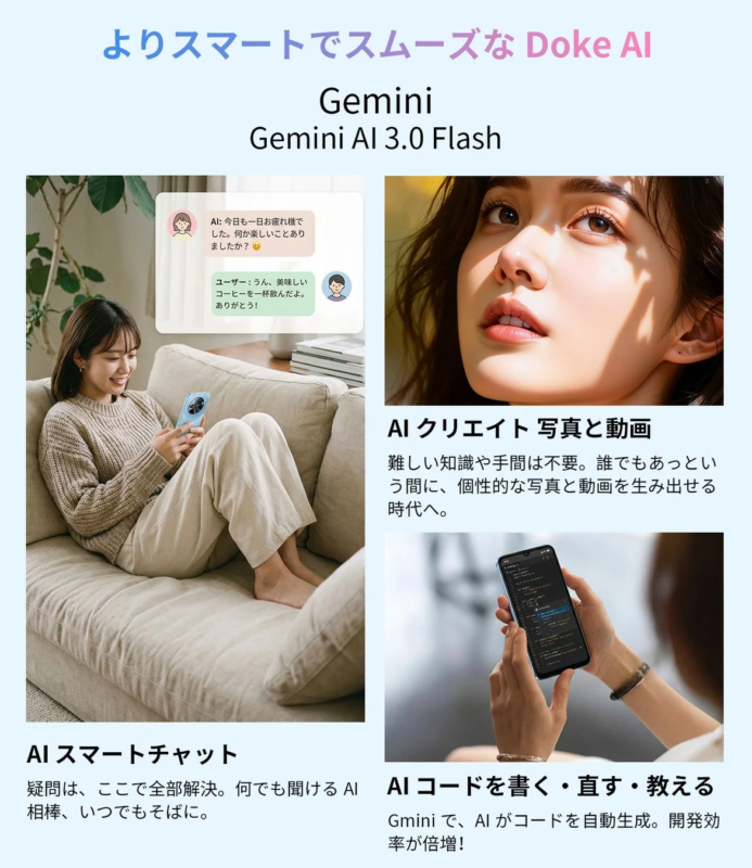Gemini AIの機能画面