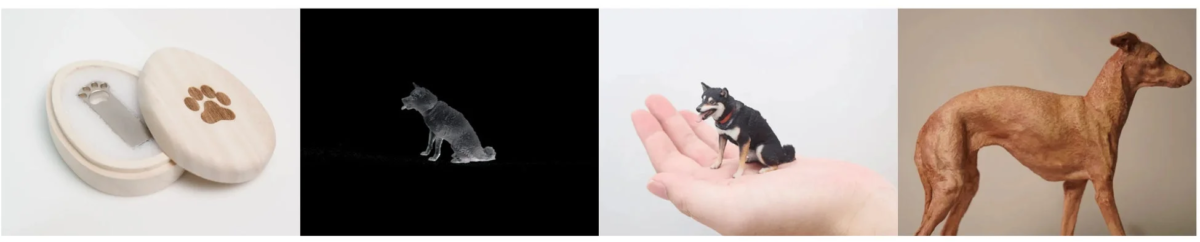 犬をテーマにしたメモリアルグッズやフィギュア