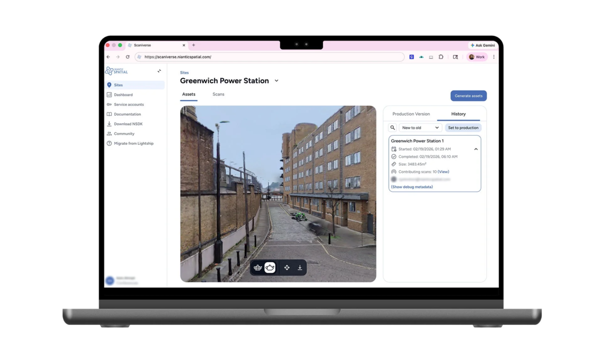 Scaniverseウェブアプリの画面