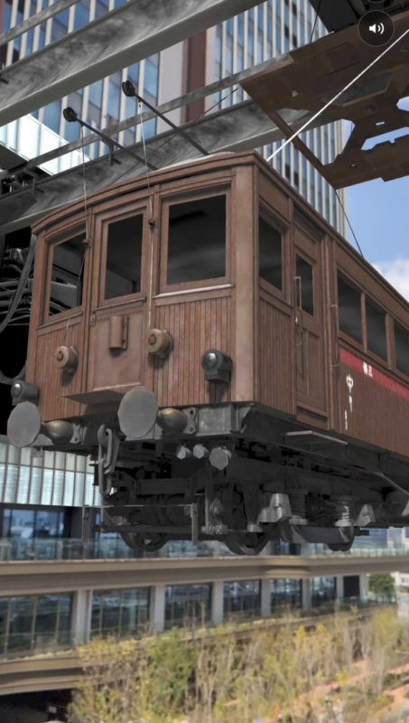 レトロな木製車両