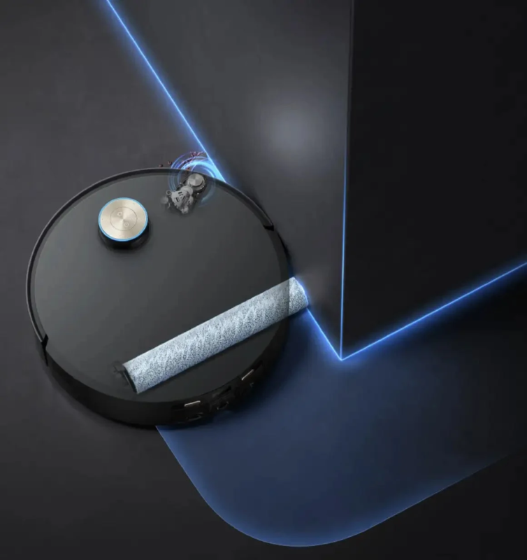 壁の角を清掃するロボット掃除機