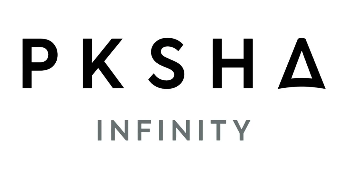 白背景に「PKSHA」と黒い大文字で表示され、その下に「INFINITY」と灰色の小文字で表示されたロゴデザイン