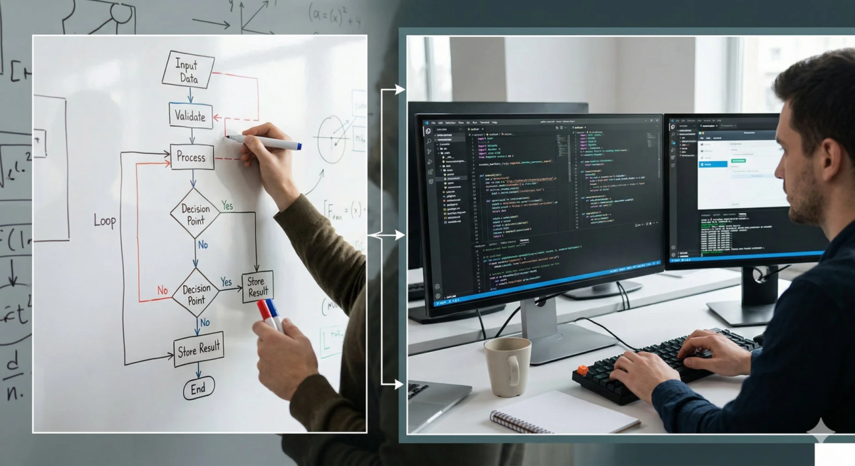 フローチャートとプログラミングコード
