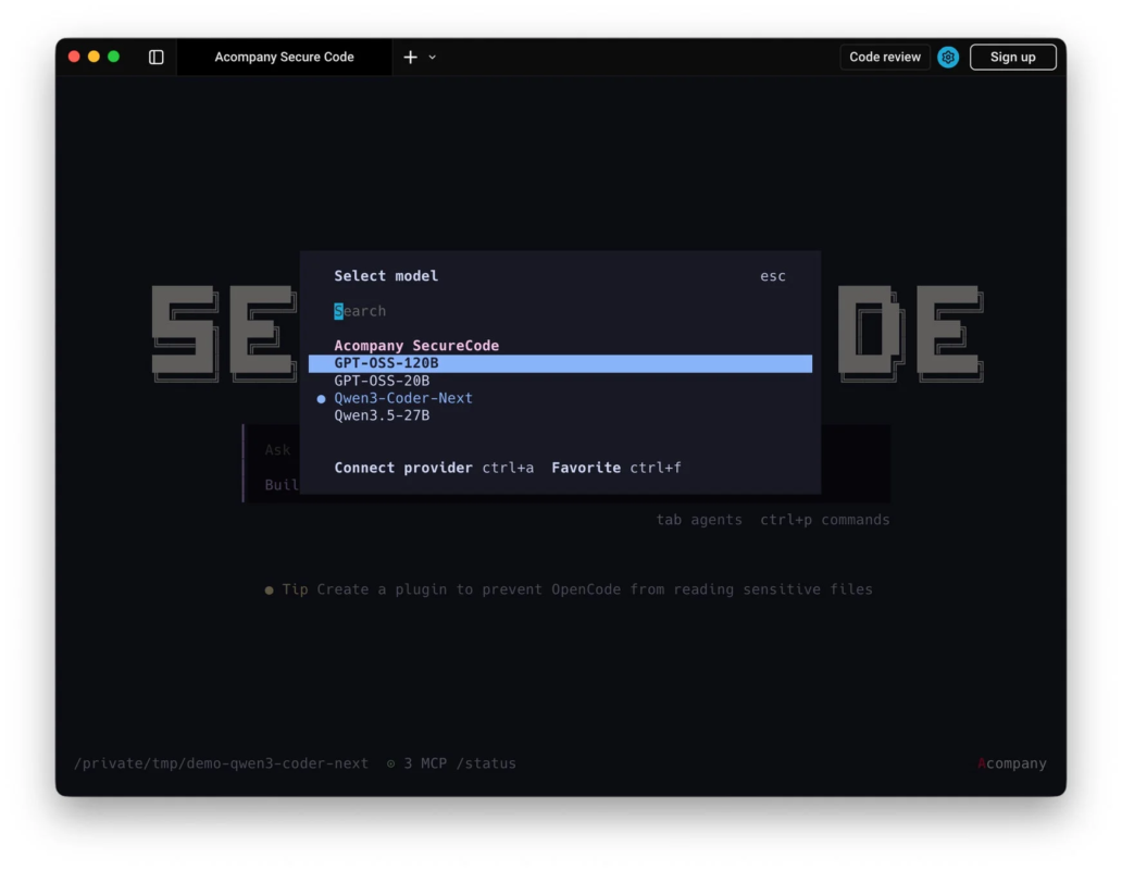 Select model esc Search