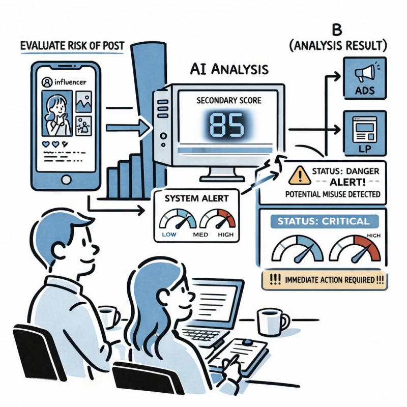 投稿素材のリスク評価
