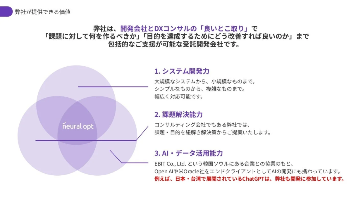 ニューラルオプトが提供できる価値