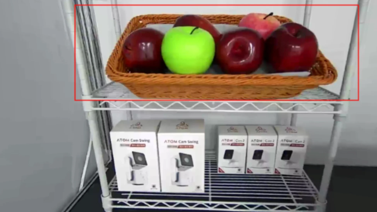 バウンディングボックス機能の活用例(リンゴとカメラ)