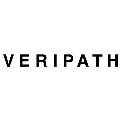 白い背景に黒いゴシック体で「VERIPATH」と書かれたロゴ画像です。