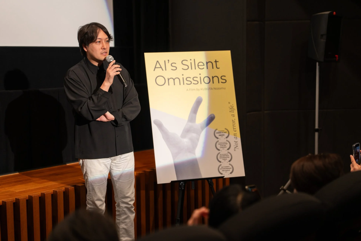 講演会,映画,監督,プレゼンテーション,イベント,男性,マイク,ポスター,AI,映画祭,映画監督