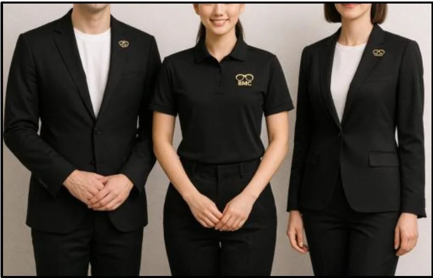 新ユニフォームを着用したスタッフ