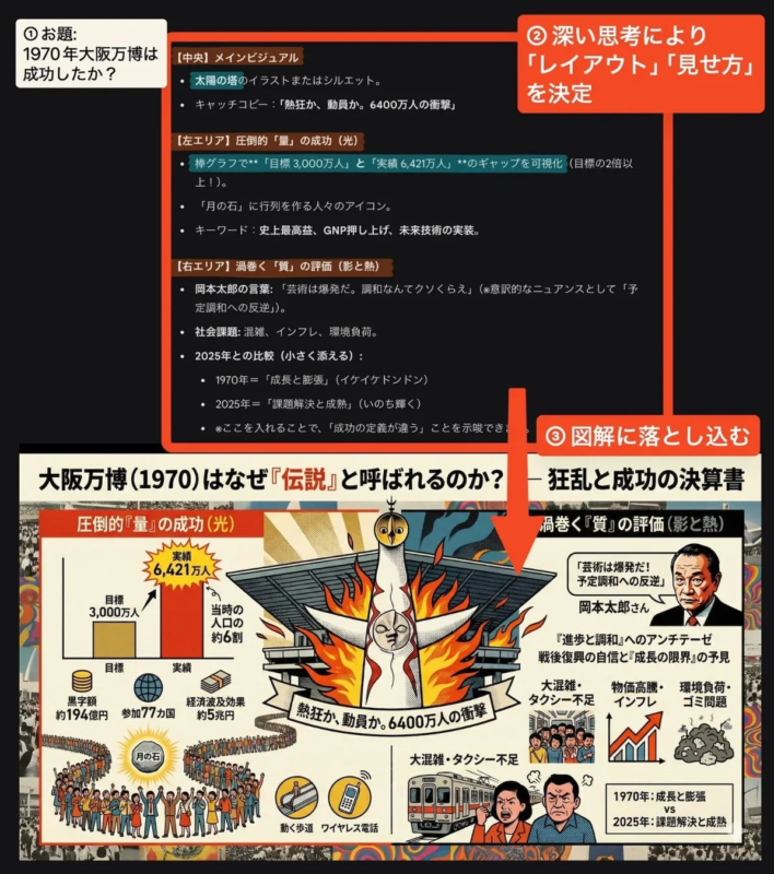 大阪万博のインフォグラフィック