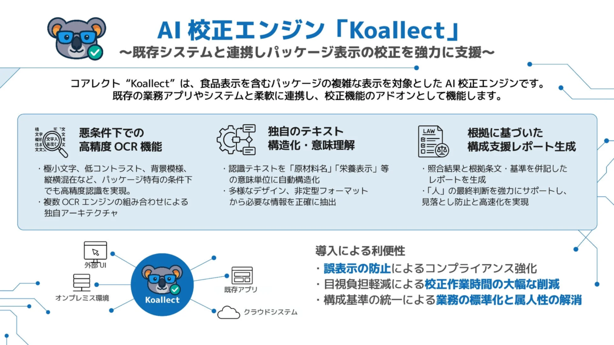 AI校正エンジン「Koallect」の概要
