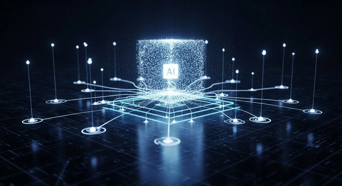 AIの文字とネットワーク