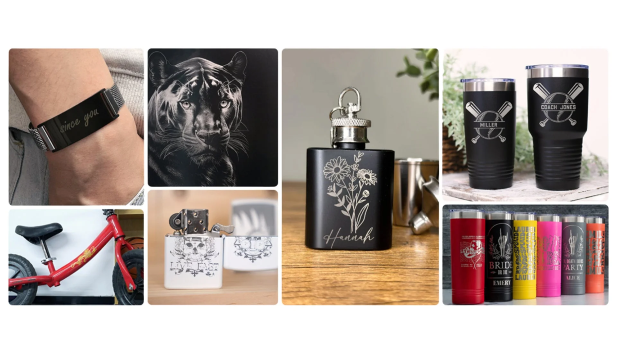 様々な彫刻アイテムのコラージュ