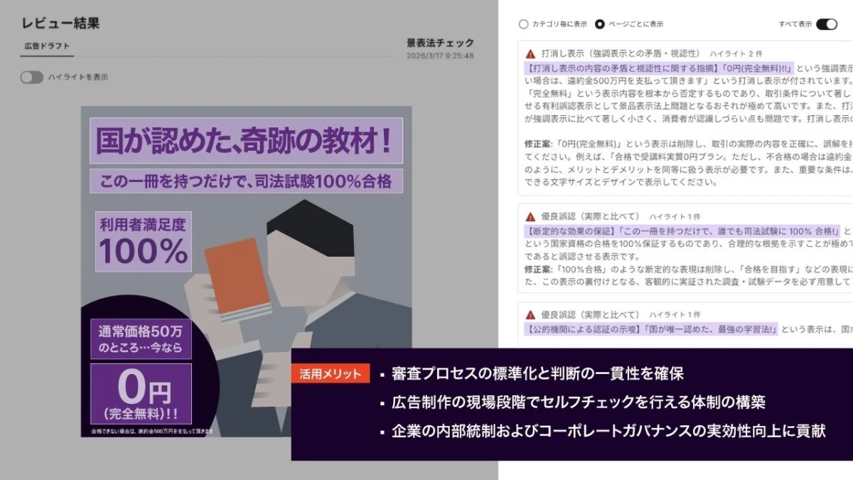 DocumentOnによる広告審査の具体例