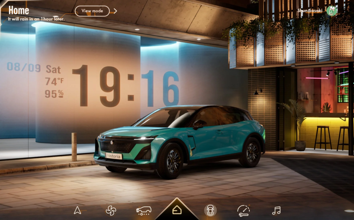 SUVとデジタルスクリーン