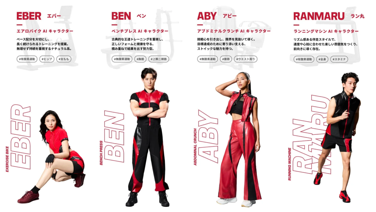 AIキャラクター EBER, BEN, ABY, RANMARU