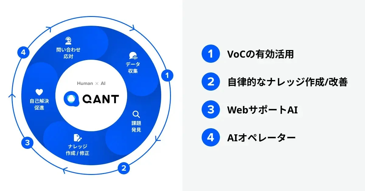 QANTシステムのHumanとAIの連携を示した図
