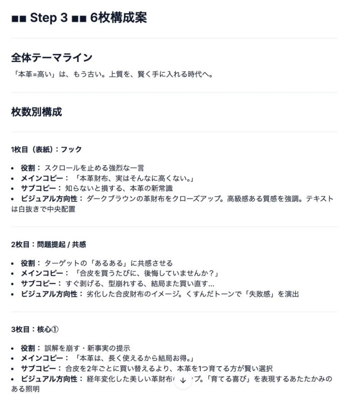 ■■ Step 3 ■■ 6枚構成案