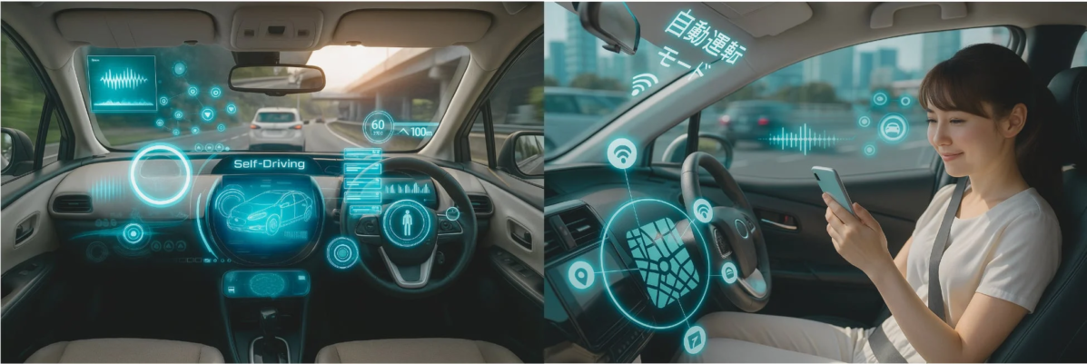 自動運転の車内イメージ