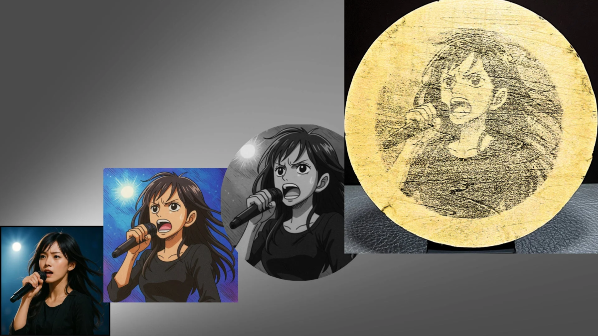 歌手のイラスト変換例