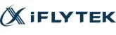 iFLYTEKのロゴ画像です。青色の文字で「iFLYTEK」と書かれており、その左には抽象的なシンボルマークが配置されています。AI技術関連企業のブランディングに使用されているロゴマークと考えられます。