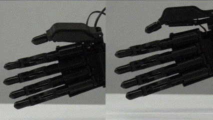 ロボットハンドの指の動き