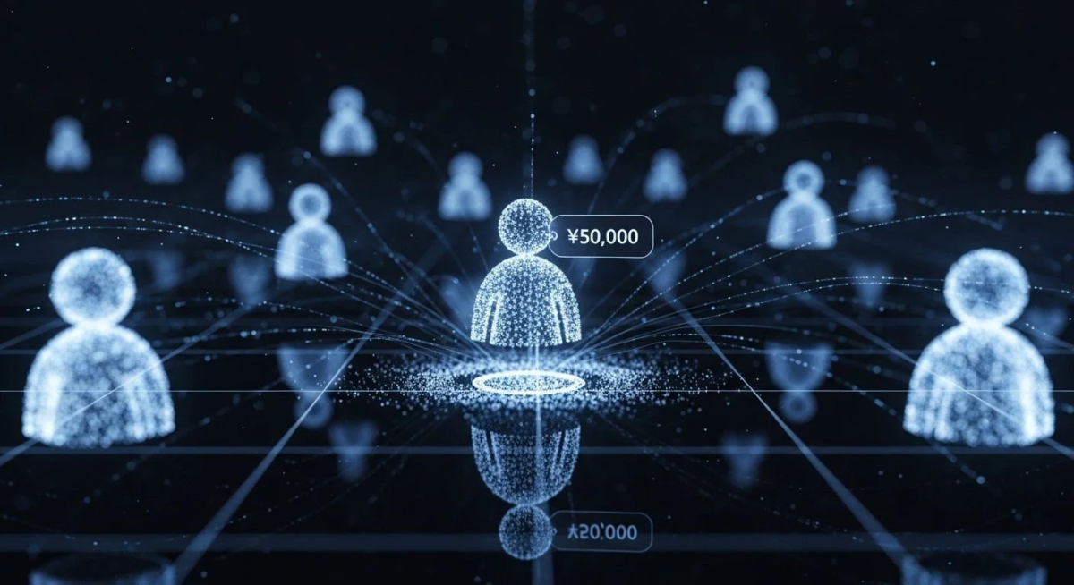 ネットワークで繋がるユーザーと金額