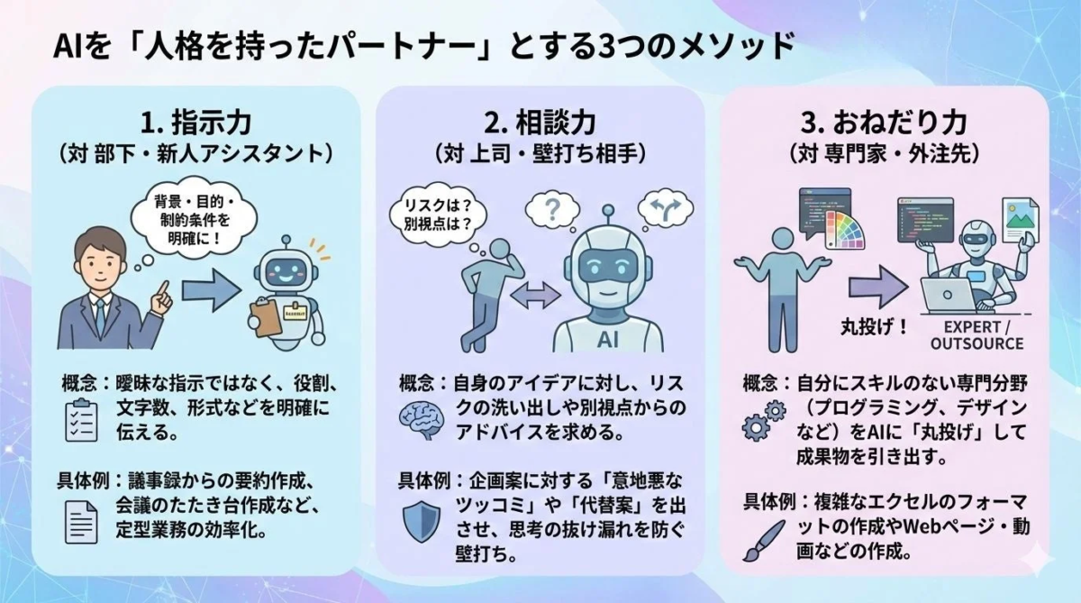 AIを「人格を持ったパートナー」とする3つのメソッド