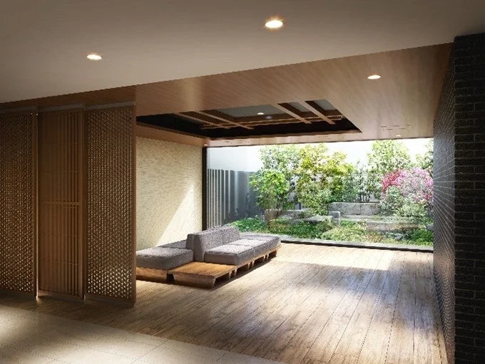 日本庭園と和モダンラウンジ