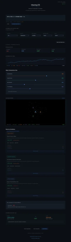 Meaning OSのダッシュボードイメージ