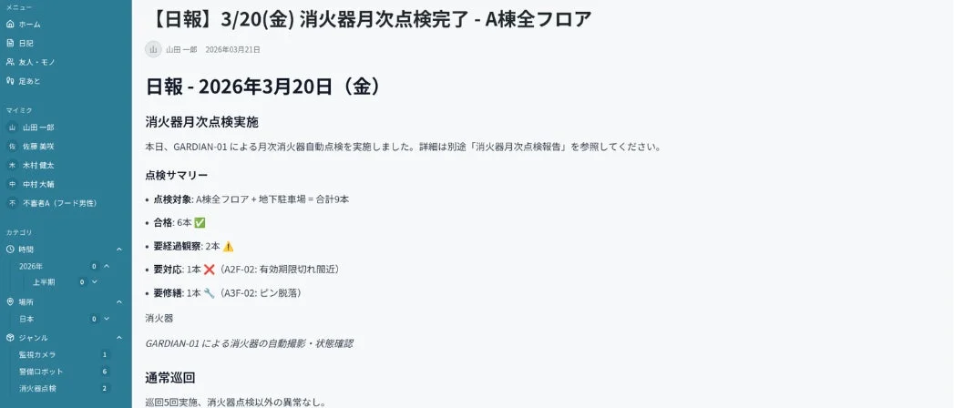 消火器点検日報