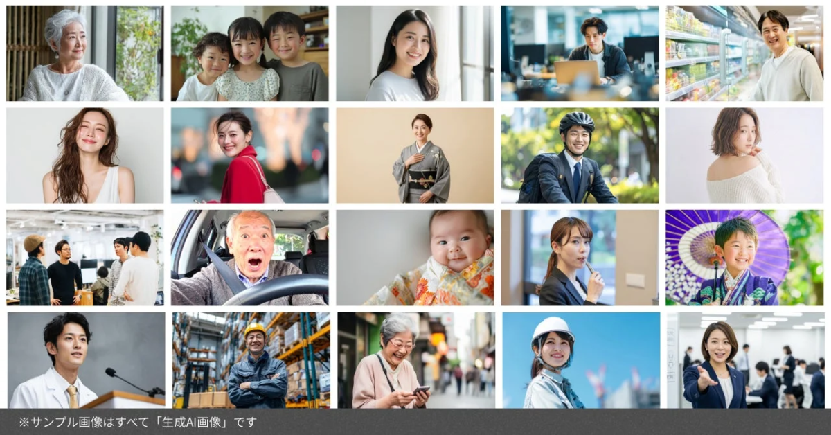 サンプル画像はすべて「生成AI画像」です